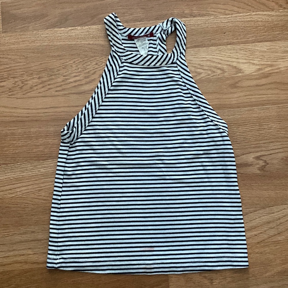 High neck crop tank top